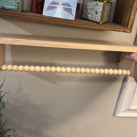 Set of two solid wood decor wall shelves. Well made & beautiful as is or painted - Picture 5 of 7